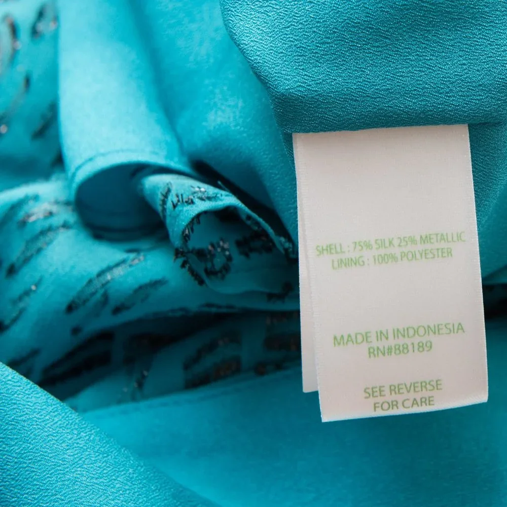 Lilly Pulitzer Florin Tank Top V-neck Silk Blouse Sleeveless Metallic Blue XXS - Picture 5 of 8